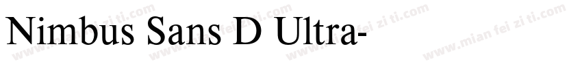 Nimbus Sans D Ultra字体转换